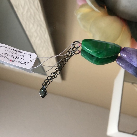 AphOrism Genuine Stones Sterling Silver Necklace - Picture 10 of 10